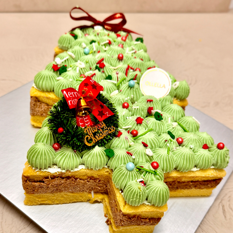 Christmas Tree Ondeh Cake (30cm length- serves 12-15pax)