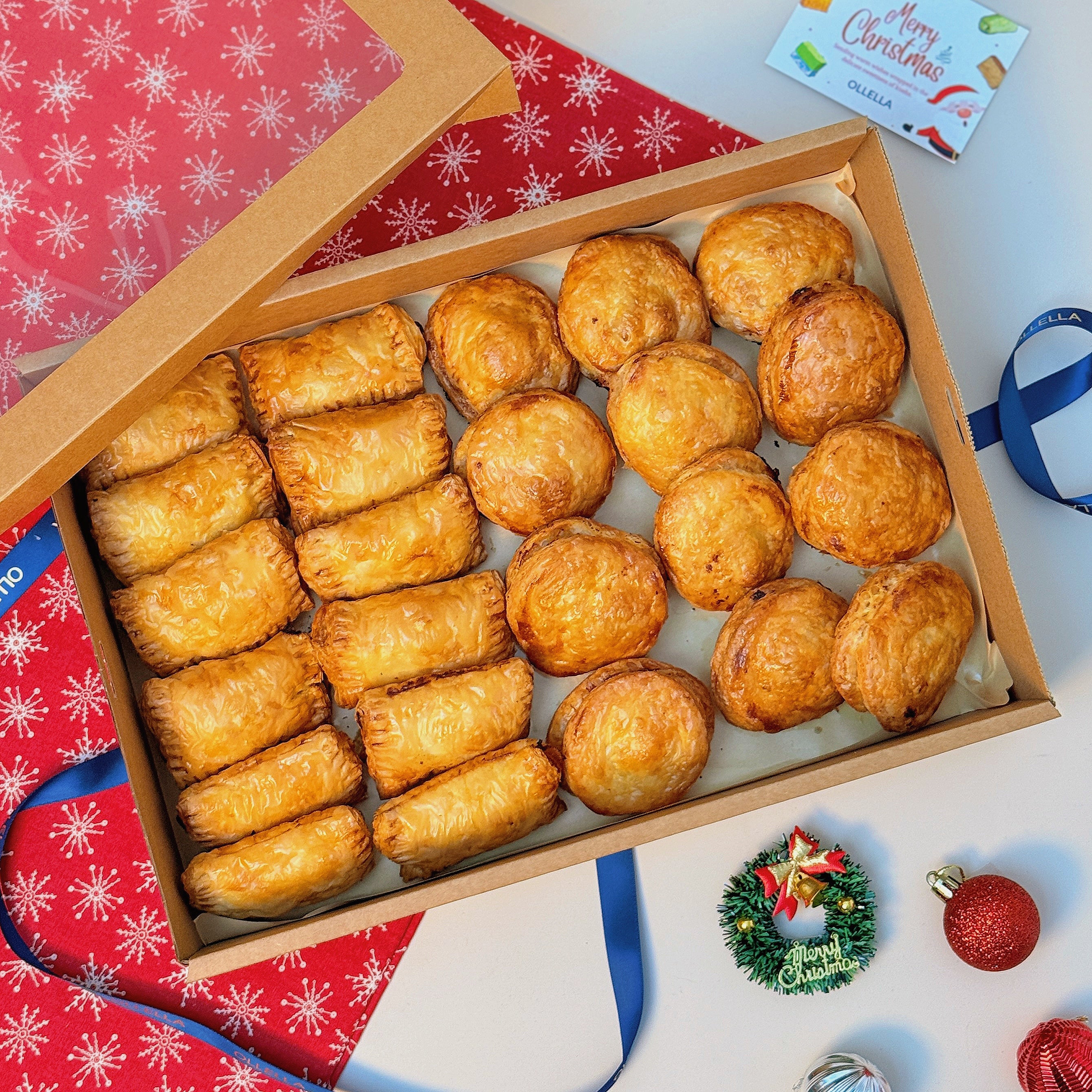24 pcs mini puff pastries (Christmas Edition)