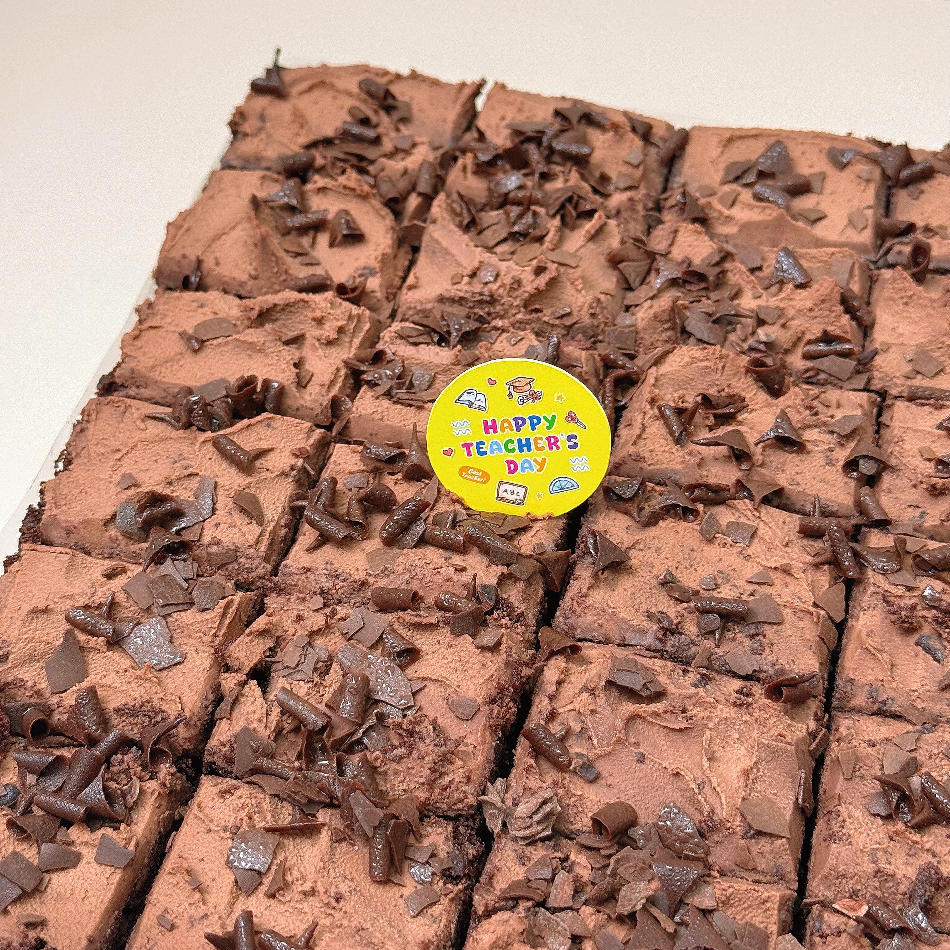Precut Large Dark Chocolate Blackout Cake  (30 pcs) (Teacher's Day edition)