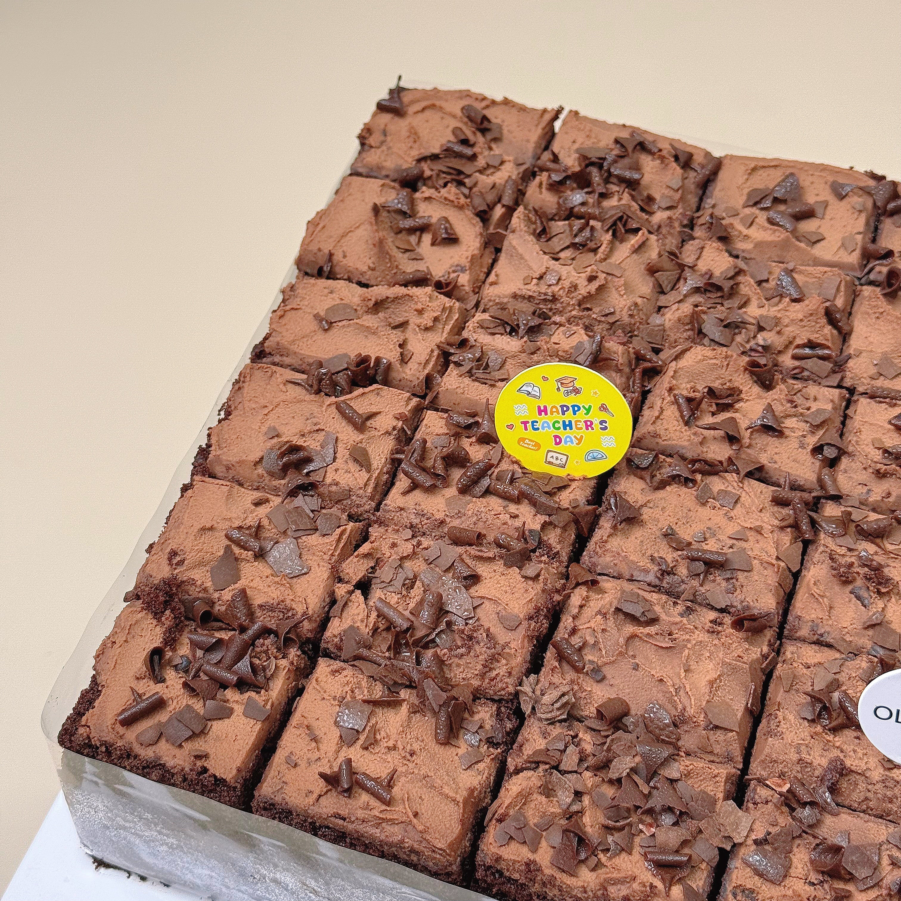 Precut Large Dark Chocolate Blackout Cake  (30 pcs) (Teacher's Day edition)