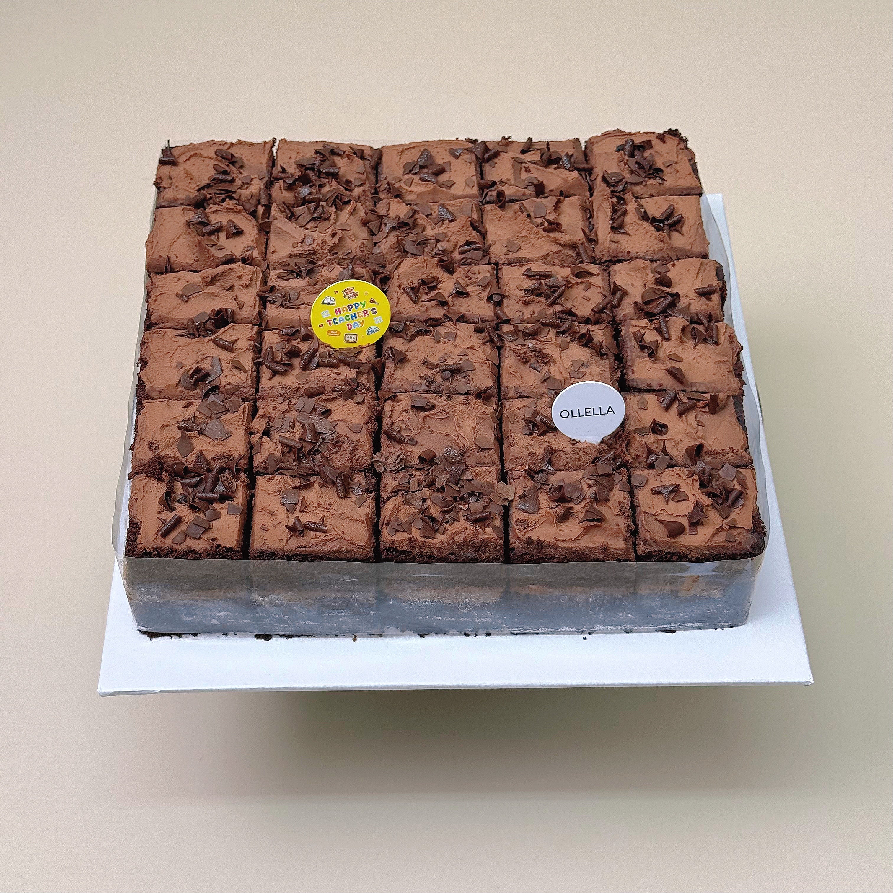 Precut Large Dark Chocolate Blackout Cake  (30 pcs) (Teacher's Day edition)