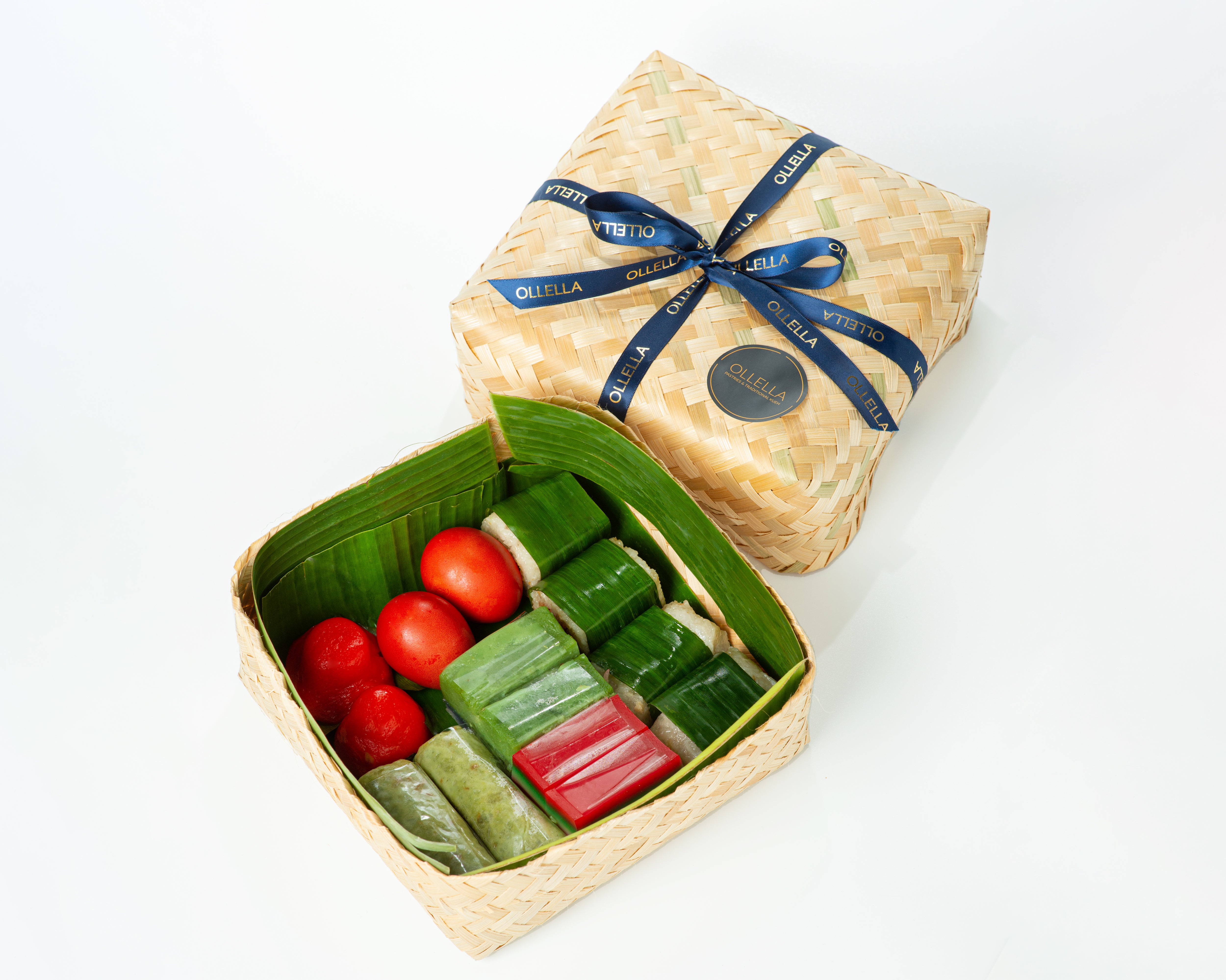 Manyue **Large Square Bamboo Manyue Kueh Box (12 pcs of kueh) – OLLELLA